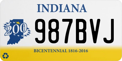 IN license plate 987BVJ