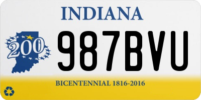 IN license plate 987BVU