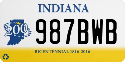 IN license plate 987BWB