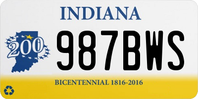 IN license plate 987BWS