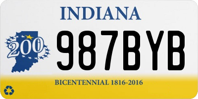 IN license plate 987BYB