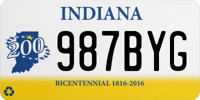 IN license plate 987BYG