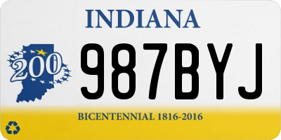 IN license plate 987BYJ