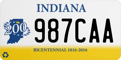 IN license plate 987CAA