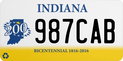 IN license plate 987CAB