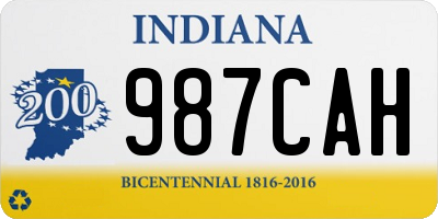 IN license plate 987CAH