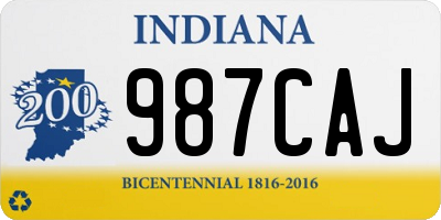 IN license plate 987CAJ