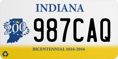 IN license plate 987CAQ