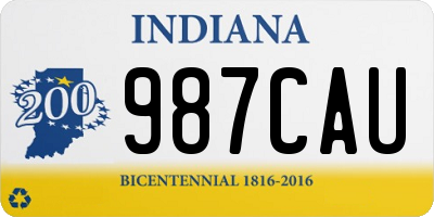 IN license plate 987CAU