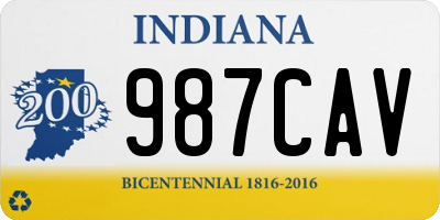 IN license plate 987CAV