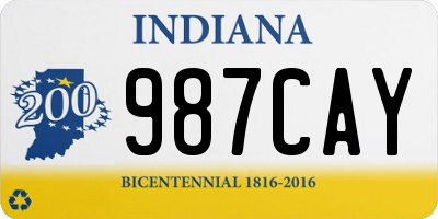 IN license plate 987CAY