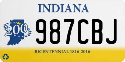 IN license plate 987CBJ