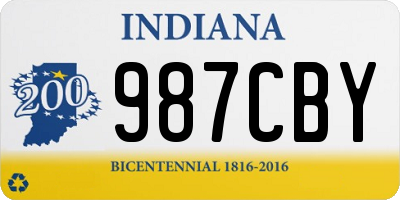 IN license plate 987CBY