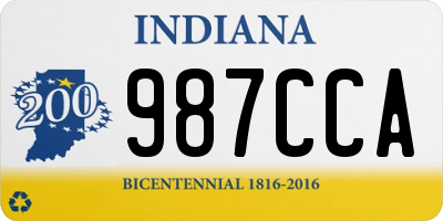 IN license plate 987CCA