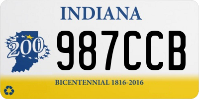 IN license plate 987CCB