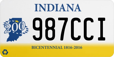 IN license plate 987CCI