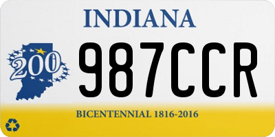 IN license plate 987CCR