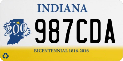 IN license plate 987CDA