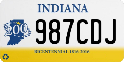 IN license plate 987CDJ