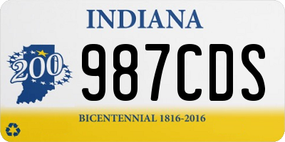 IN license plate 987CDS