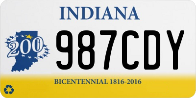 IN license plate 987CDY