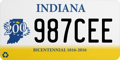 IN license plate 987CEE