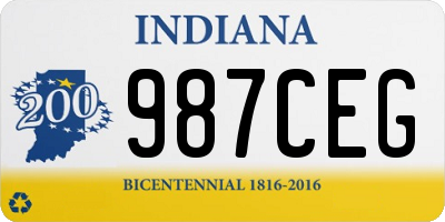 IN license plate 987CEG