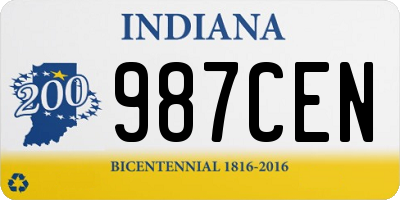 IN license plate 987CEN