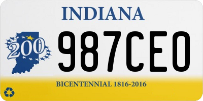 IN license plate 987CEO