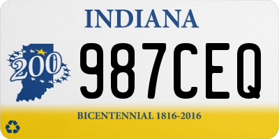 IN license plate 987CEQ