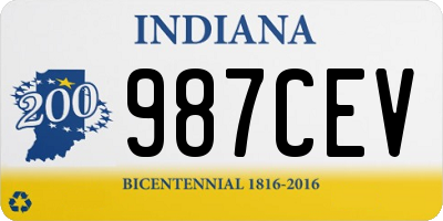 IN license plate 987CEV