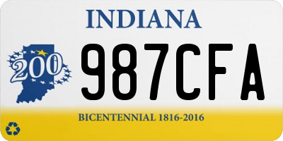 IN license plate 987CFA