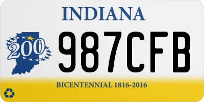 IN license plate 987CFB