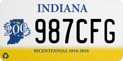 IN license plate 987CFG