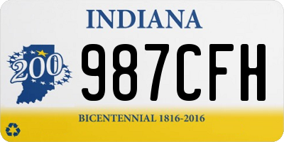 IN license plate 987CFH