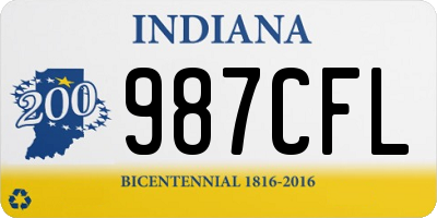 IN license plate 987CFL