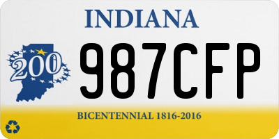 IN license plate 987CFP