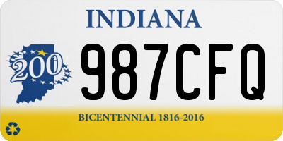 IN license plate 987CFQ