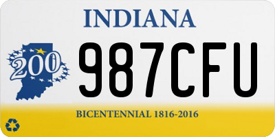 IN license plate 987CFU