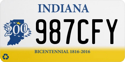 IN license plate 987CFY