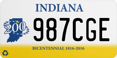 IN license plate 987CGE