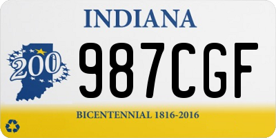 IN license plate 987CGF