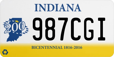 IN license plate 987CGI