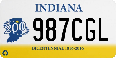 IN license plate 987CGL