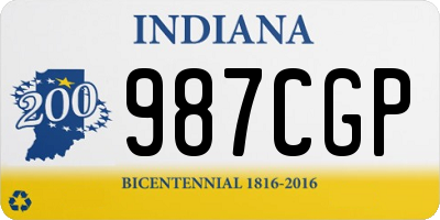 IN license plate 987CGP