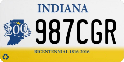 IN license plate 987CGR