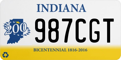 IN license plate 987CGT