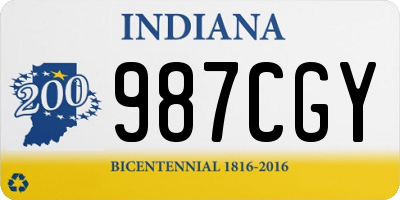 IN license plate 987CGY