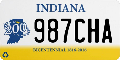 IN license plate 987CHA