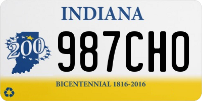 IN license plate 987CHO